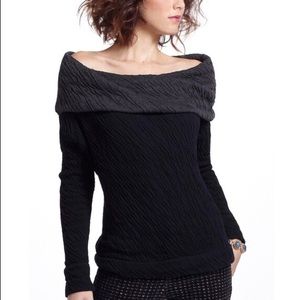 Anthropologie-Bordeaux Transfigured Folds Cowlneck